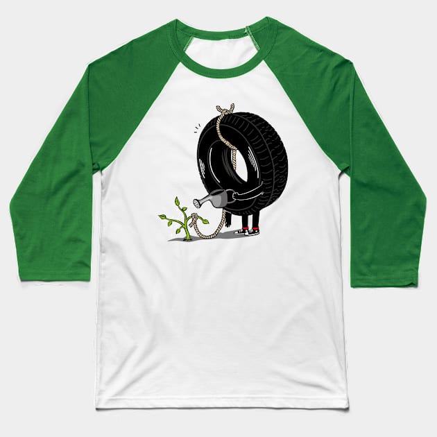 Tyre Swing from a tree Baseball T-Shirt by BOEC Gear